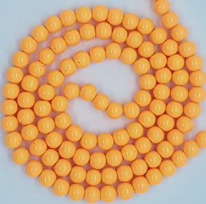 8MM GLASS BEADS - TANGERINE