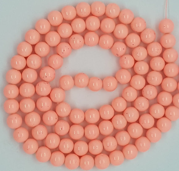 8MM GLASS BEADS - PINK