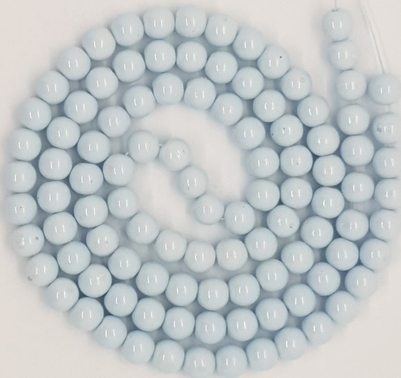 8MM GLASS BEADS - PALE BLUE