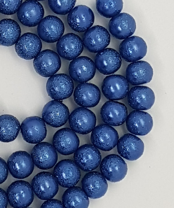 10MM GLASS BEADS - DARK BLUE