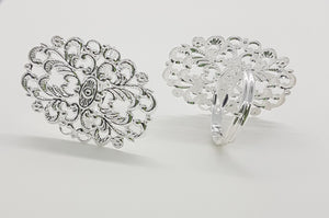 RING BASES - ADJUSTABLE SILVER RING BASE