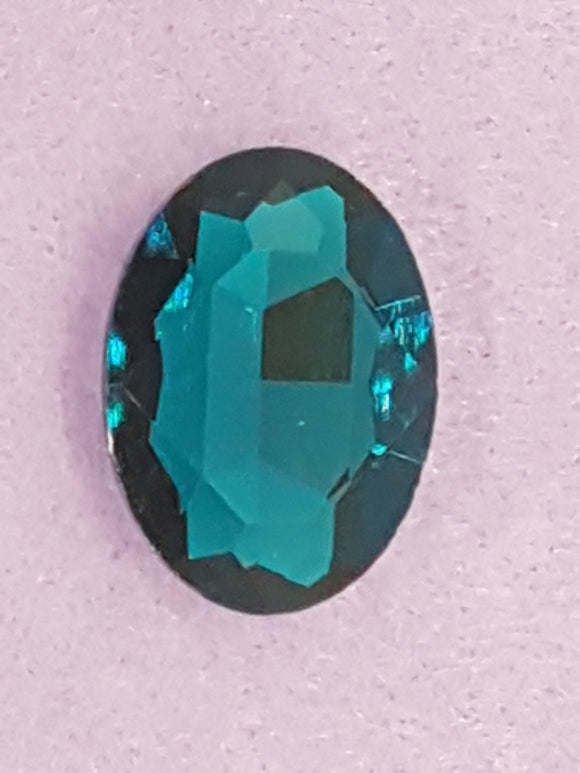 RIVOLI - 29MM GLASS OVAL - TEAL