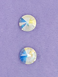 RIVOLI - 12MM GLASS ROUND - AB COLOUR