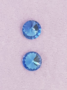 RIVOLI - 12MM GLASS ROUND - MEDIUM BLUE