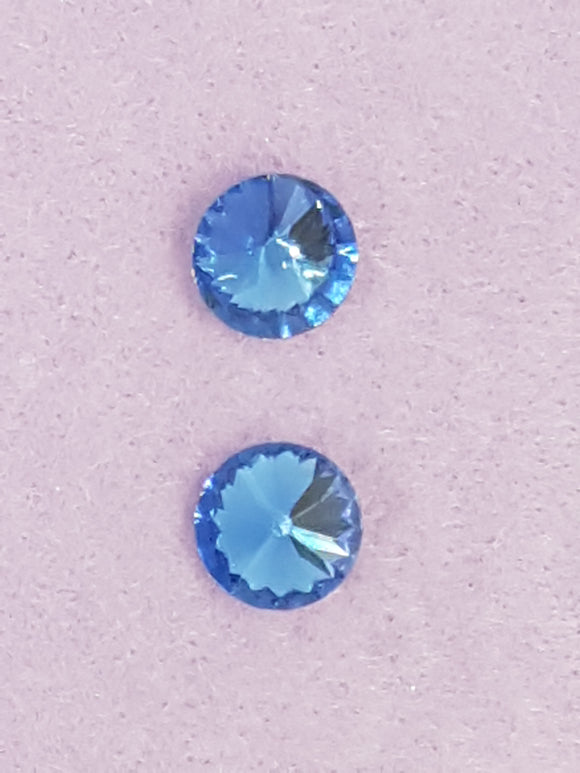 RIVOLI - 12MM GLASS ROUND - MEDIUM BLUE