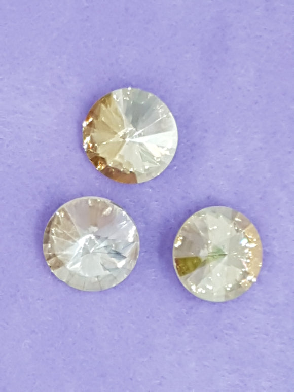 RIVOLI - 18MM GLASS ROUND - CHAMPAGNE