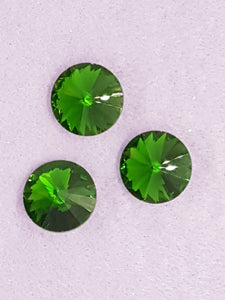 RIVOLI - 18MM GLASS ROUND - DARK GREEN