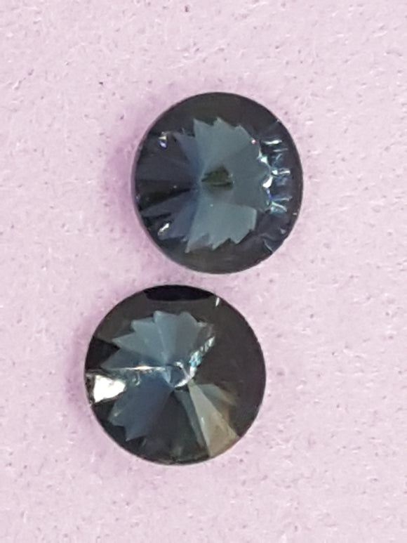 RIVOLI - 16MM GLASS ROUND - STEEL BLUE