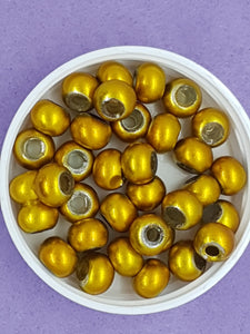 RONDELLES - 10MM GLASS - GOLD