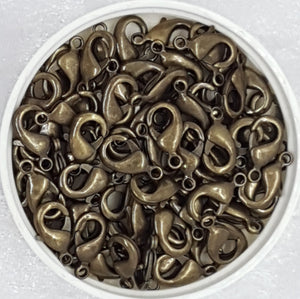 LOBSTER CLASPS - ANTIQUE BRONZE COLOUR