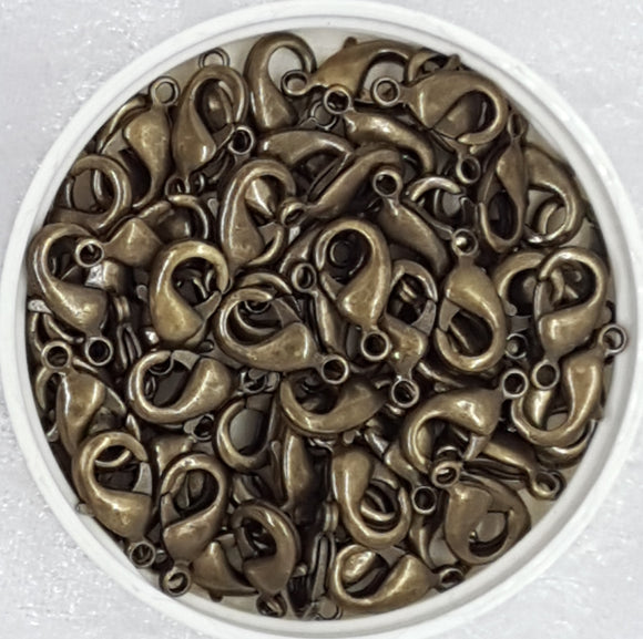 LOBSTER CLASPS - ANTIQUE BRONZE COLOUR
