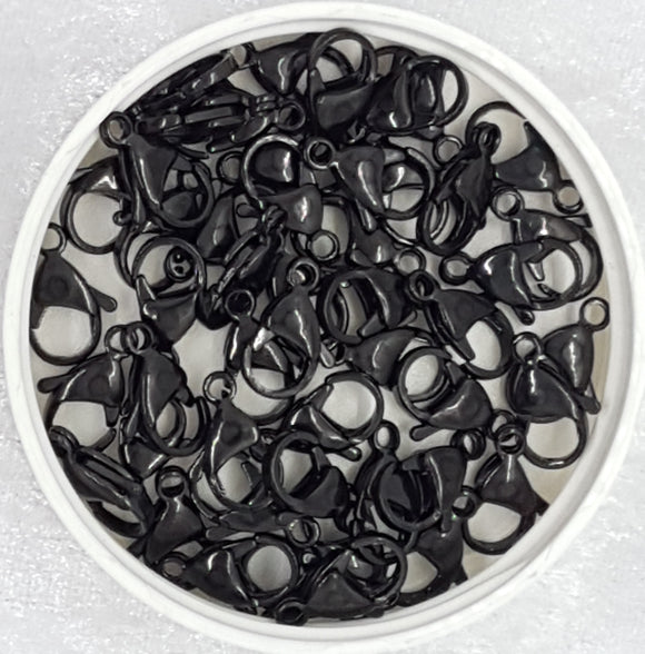 LOBSTER CLASPS - BLACK/GUNMETAL COLOUR
