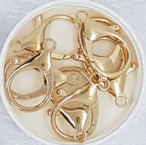 LOBSTER CLASPS - GOLD 35MM