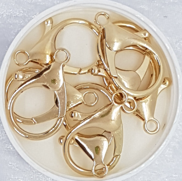 LOBSTER CLASPS - GOLD 35MM