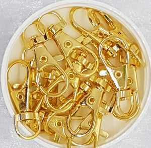 LOBSTER CLASPS - GOLD 35MM