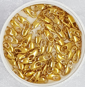 LOBSTER CLASPS - GOLD 12MM
