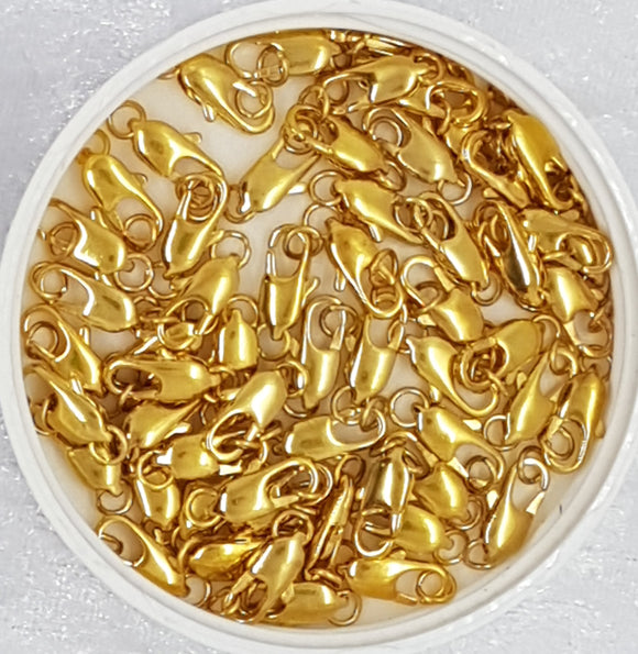 LOBSTER CLASPS - GOLD 12MM