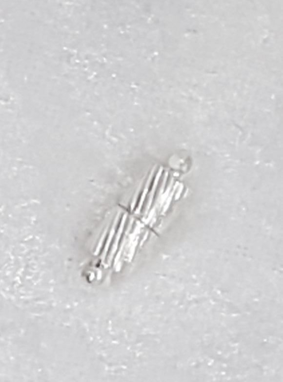 CLASPS - MAGNETIC - BRASS - SILVER TWISTED