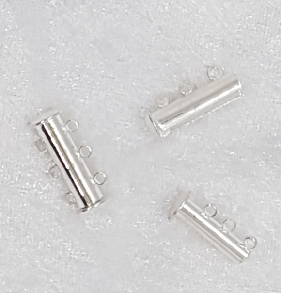 CLASPS - MAGNETIC - BRASS - SILVER COLOUR SIDE LOCK CLASP