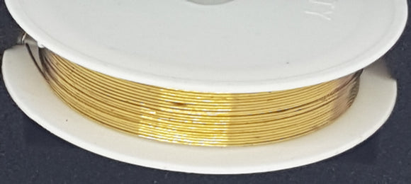 WIRE - COPPER CORE - 24G (0.5MM) GOLD COLOUR