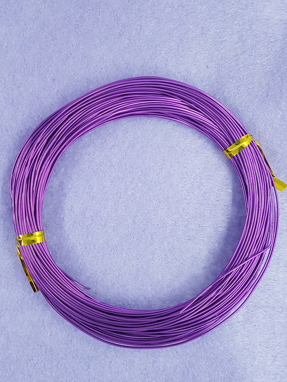 WIRE - ALUMINIUM - 20G (.8MM) DARK PURPLE COLOUR