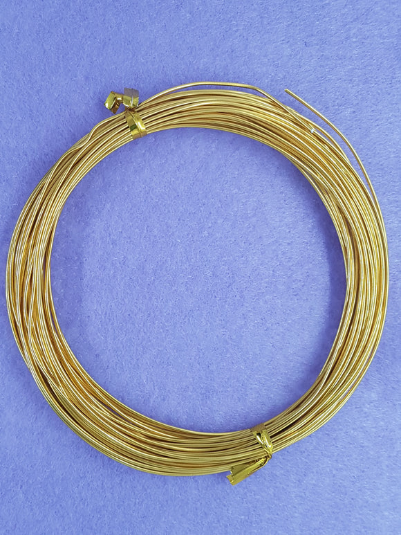 WIRE - ALUMINIUM - 18G (1MM) GOLD COLOUR