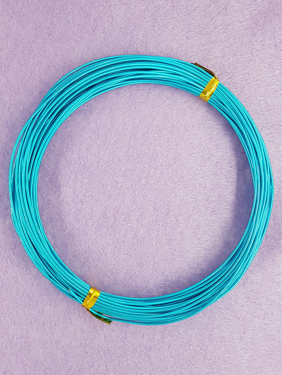 WIRE - ALUMINIUM - 18G (1MM) SKY BLUE COLOUR